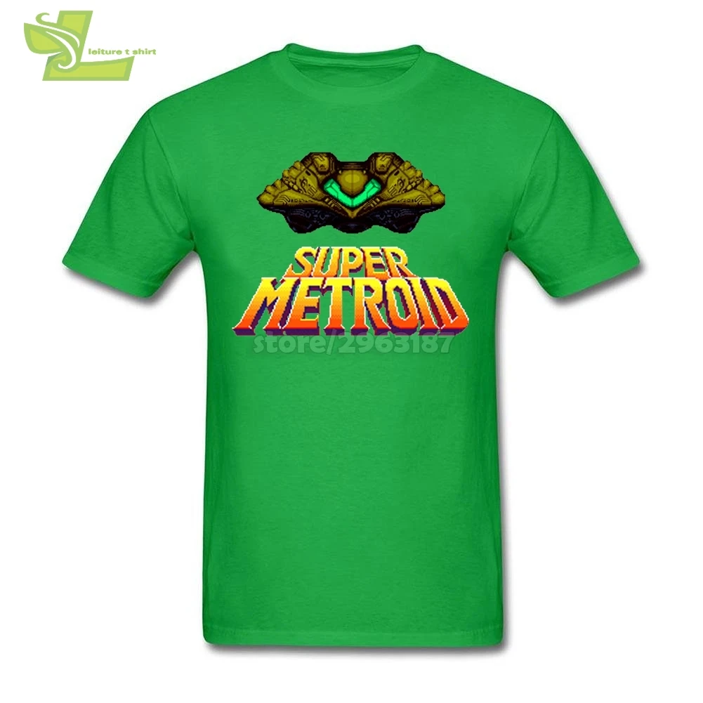 Пространства Metroid корабль хлопковые футболки для мужчин с вырезом лодочкой