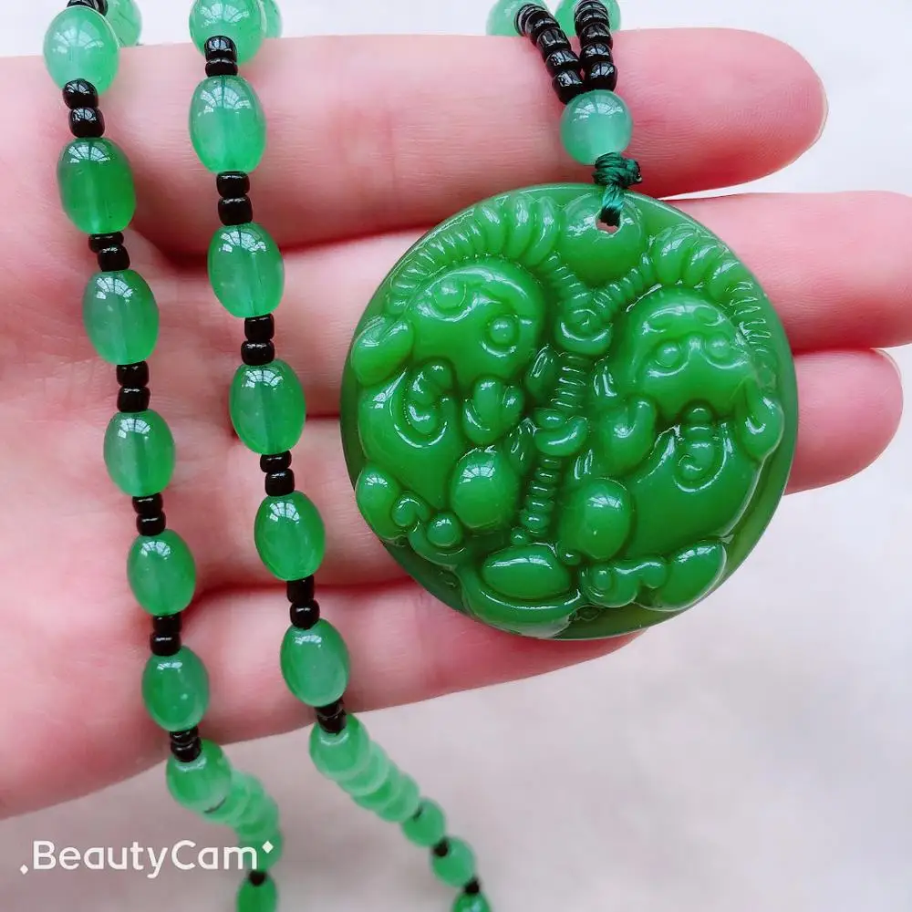 

Hot sale Reiki healing crystal Column Quartz Necklaces Pendants Natural Stone Ball Green Crystal Pendant Necklace Women Jewelry