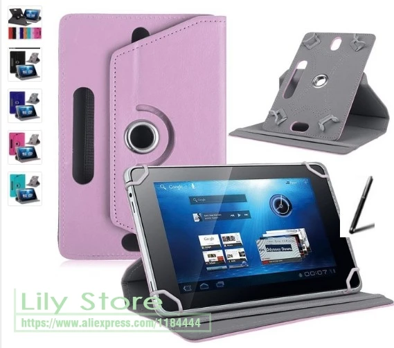 Universal Cover for 10.1 Inch Tablets Digma EVE 1800/1801/10.2/10.1 3G PU Leather Stand Case with Camera Hole Free Pen | Компьютеры и