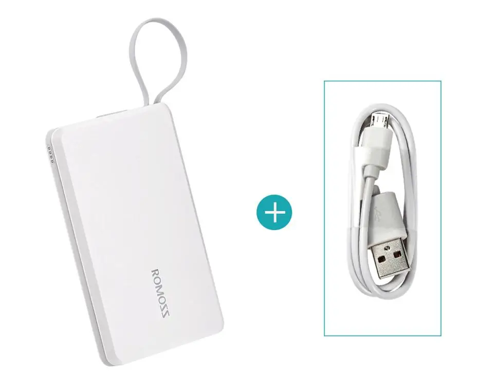 ROMOSS QS05 5000mAh Power Bank Pocket-Size External Battery Pack -packing