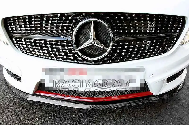 OE-Style Real Carbon Fiber Front Spoiler Lip Spoiler For MERCEDES BENZ W176 A CLASS A250 AMG SPORT BUMPER