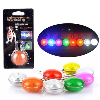 

LED Pendants Dog Collar Accessories Safety Light LED Light Dog Pendant Round Pet Collar Charms