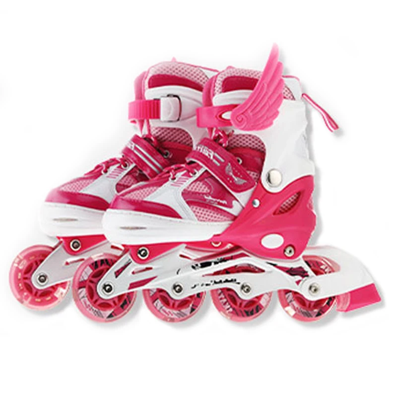 امض الرول الزلاجات أحذية للأطفال الأصلي مضمنة تزلج قابل للتعديل سباق التعرج رباعية الزلاجات patines أون لينيا جيدة كما سيبا IA69
