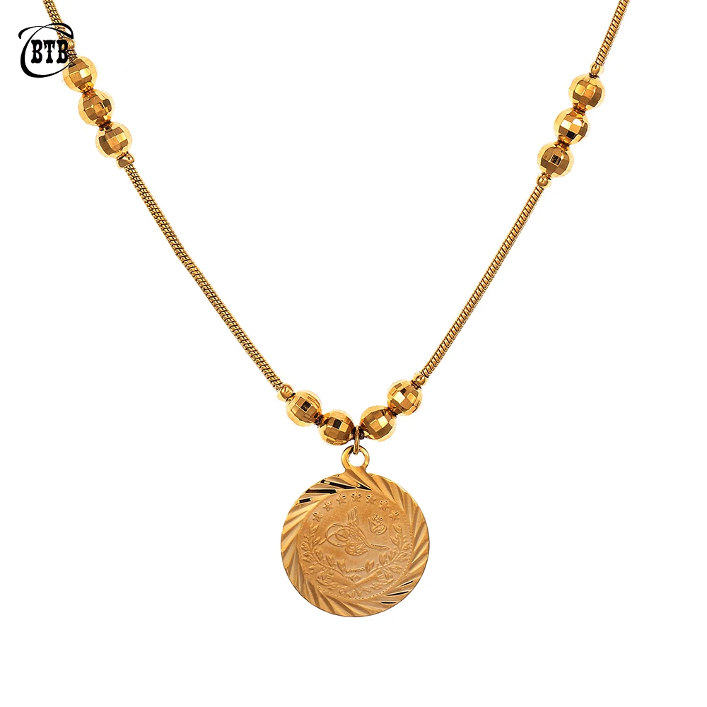 

Islam Muslim Ancient Coins Necklaces Gold Color Arab Money Sign Chain Middle Eastern Coin Items,Money Maker Gift