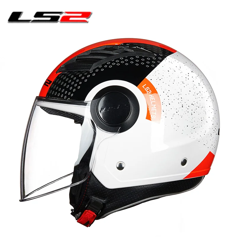 LS2 Половина лица шлем мото rcycle шлем casco moto capacetes de moto ciclista capacete 562 - Цвет: 6