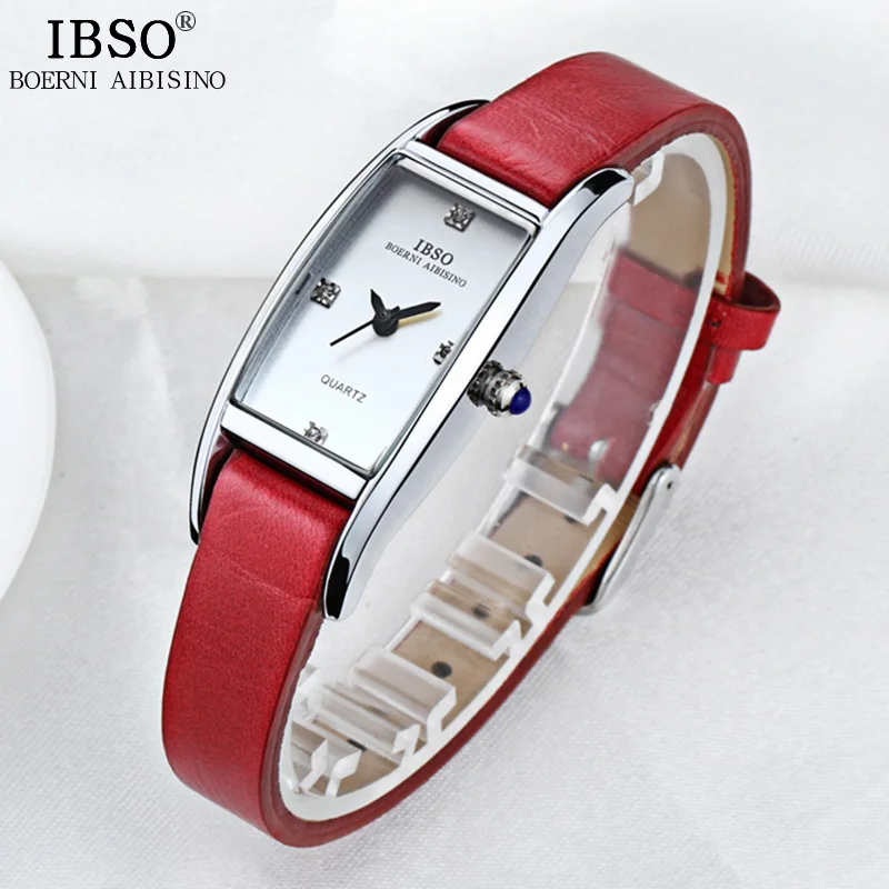 IBSO Women Watches 2018 Genuine Leather Strap Woman Watch Fashion Top Quality Ladies Watch Party Waterproof Montre femme
