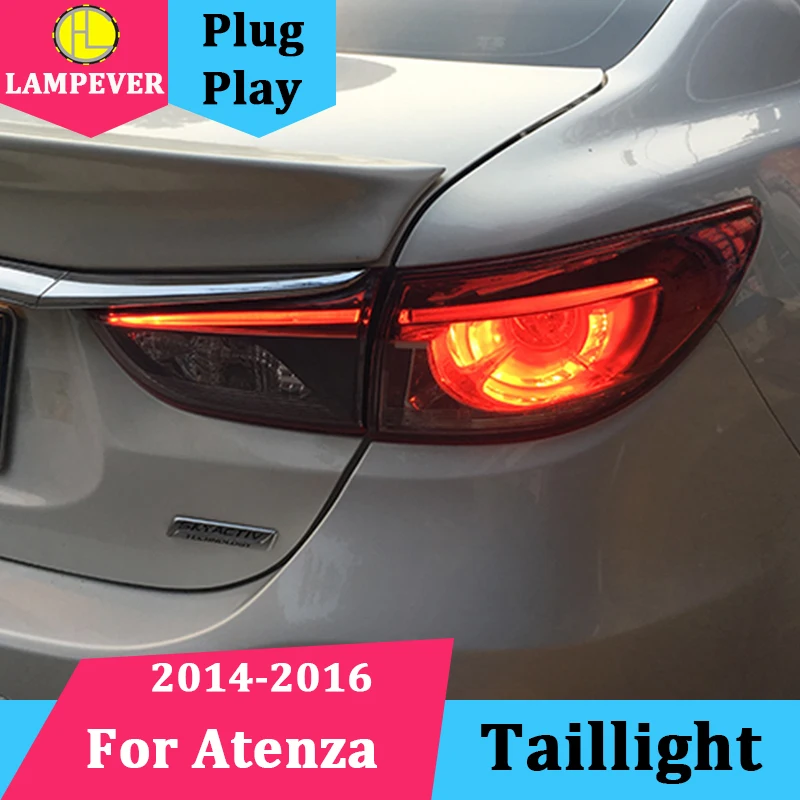 Lampever задний фонарь для Mazda 6 Atenza светодиодный светильник 2014-2016 Новинка Mazda6 DRL +