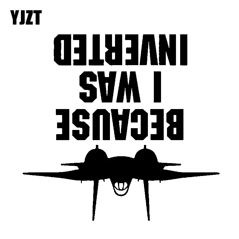 Top Gun Inverted Quote Yjzt 15.5Cm*14.7Cm Interesting Graphical Because I Was Inverted Top Gun  Inspired Vinyl Decal Car Sticker C11 1384|Car Stickers| - Aliexpress