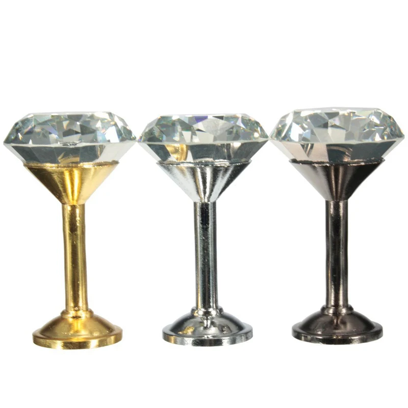 2PCS/lot 45mm Crystal Window Wall Hook Curtain Hold Backs Tie Back Blind Holder
