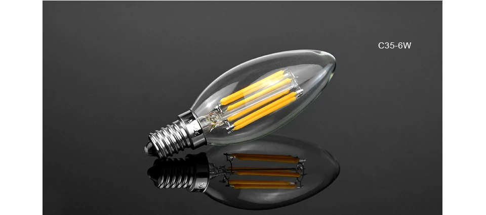 E14 лампочка 2 Вт/4 Вт/6 Вт/8 Вт лампа накаливания переменного тока 220 В светодиодный светильник в винтажном стиле Edison Ретро освещение атмосферное освещение