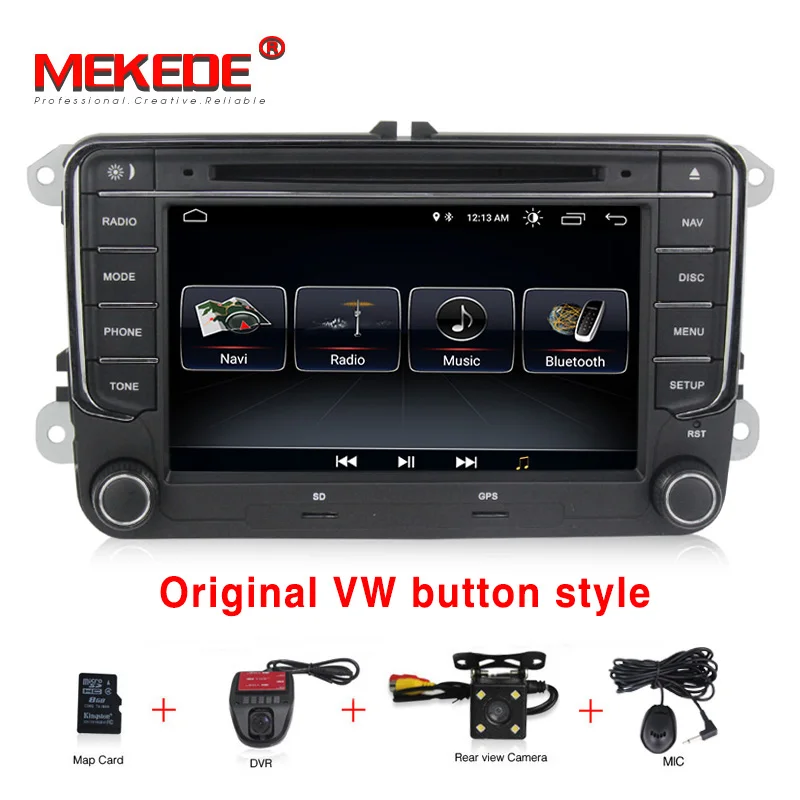 1024X600 HD 2din Android 8,0 автомобильный dvd-плеер радио для Volkswagen VW golf 6 touran passat B7 sharan Touran polo tiguan gps Navi - Цвет: car dvd camera DVR