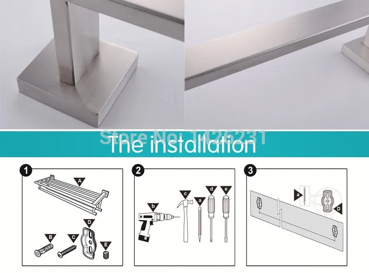KES A2500 Ванная комната туалет одно Полотенца Бар настенное крепление, полированная Нержавеющая сталь
