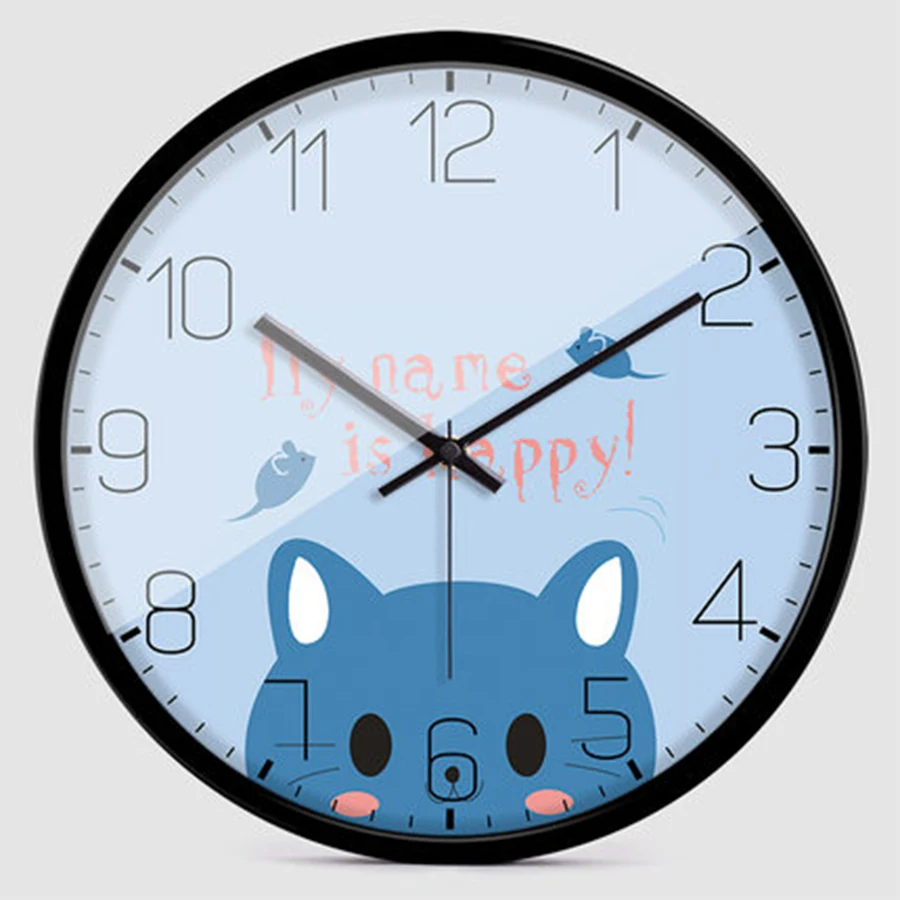 

3d Cartoon Clock Wall Digital Kids Creative Guesse Women Silent Secret Stash Wall Watches Home Decor Nordic Decorations WZH174