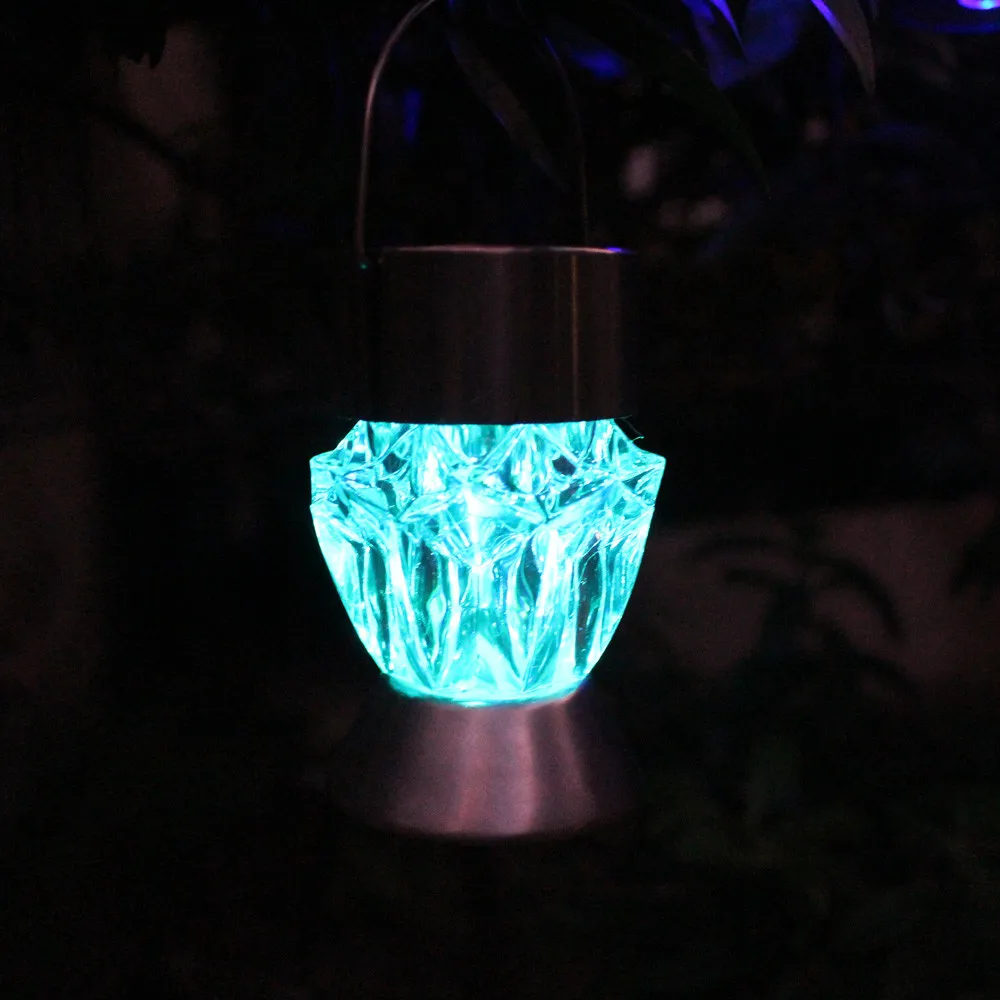 Домашний сад солнечный светильник лампа водонепроницаемый Солнечный вращающийся Открытый Сад Кемпинг подвесной светодиодный светильник Алмазная лампа 7 цветов# sw