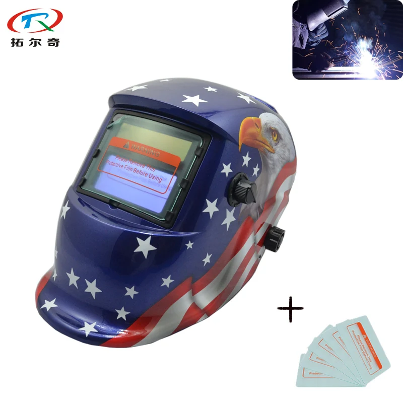 Tig Welding Helmet Auto Darkening Filter Lens Blue Star Chameleon