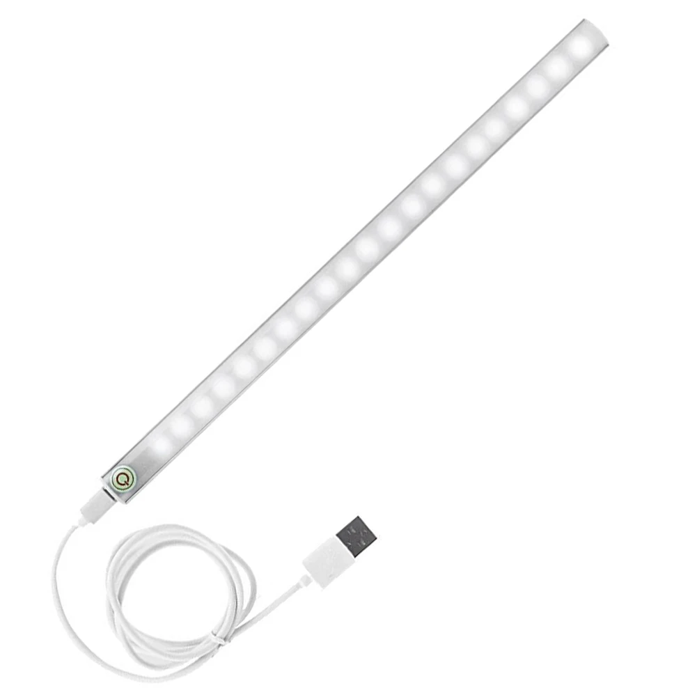 

USB 30CM 6W LED Rigid Strip Hard Bar Light Tube Lamp DC5V+Touch Switch Dimmer Warm White
