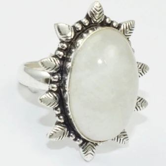 

Rainbow Moonstone Ring Silver Overlay over Copper, USA Size : 6.25 , R1691