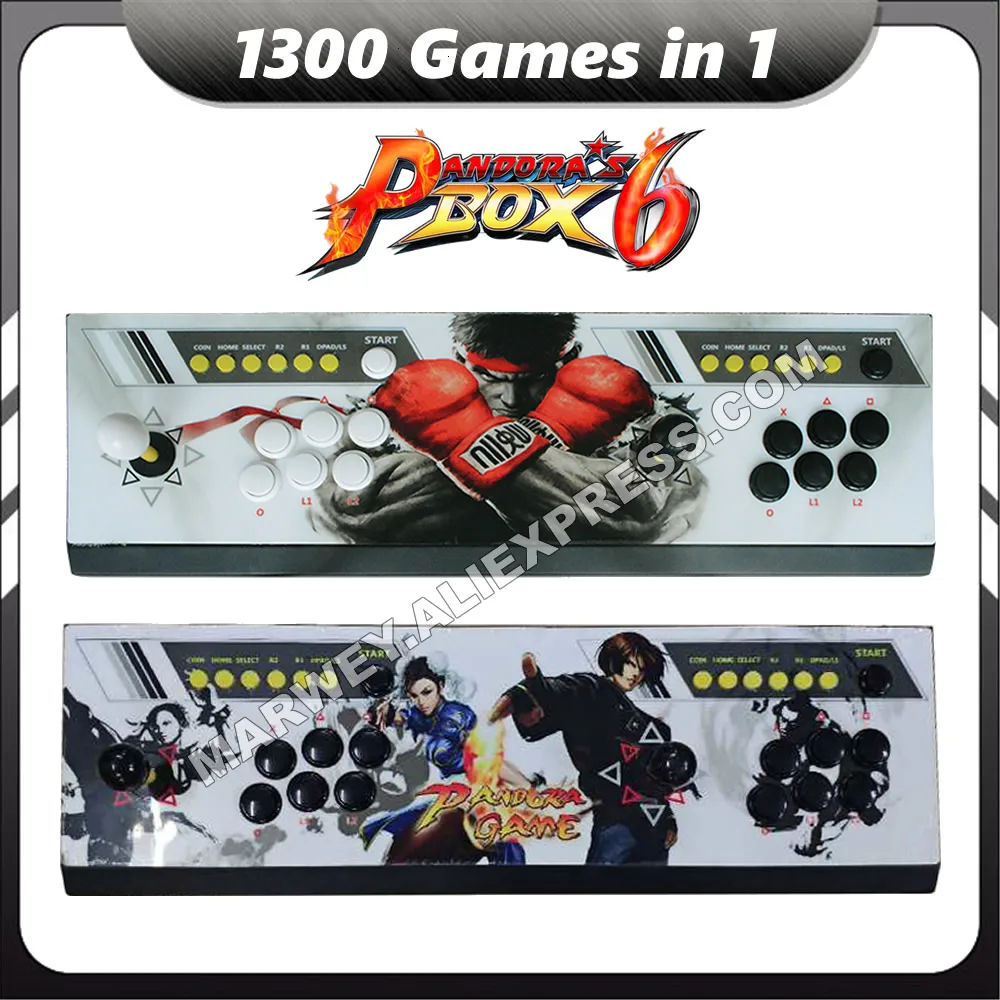 

Marwey Pandora's Box 6 1300 in 1 Jamma Arcade Game Console USB Joystick Arcade Push Buttons Zero Delay HDMI VGA HD for TV PS3 PC