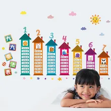 Çocuk odası 99 çarpım tablosu duvar çıkartmaları çocuklar için çıkarılabilir bebek öğrenmek Eğitim montessori duvar çıkartmaları