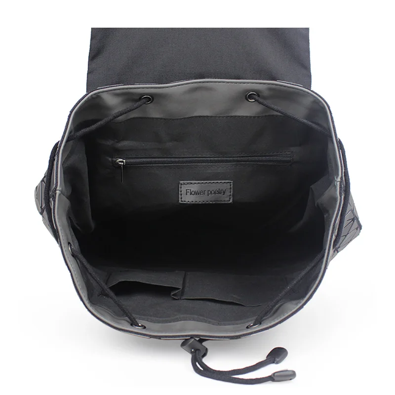 New women laser backpack Geometric Shoulder Bag Student's School Bag Hologram Luminous backpack Laser silver baobao backpack 9