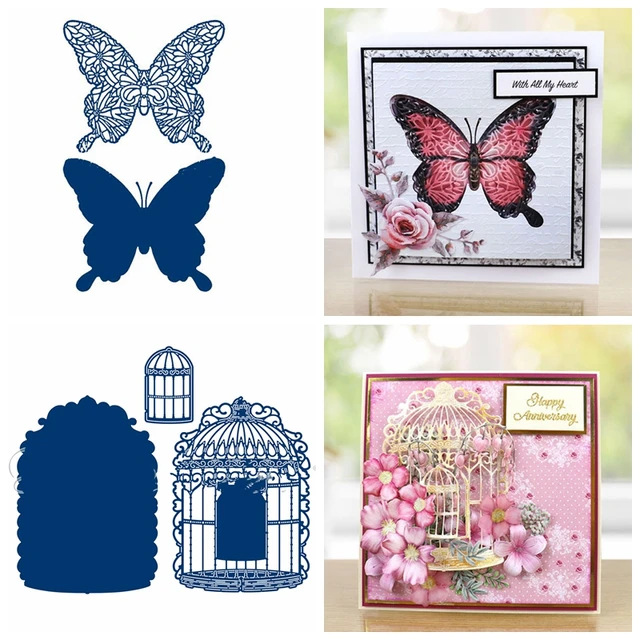 Butterfly Bird Cage Metal Cutting Dies Stencils For Diy