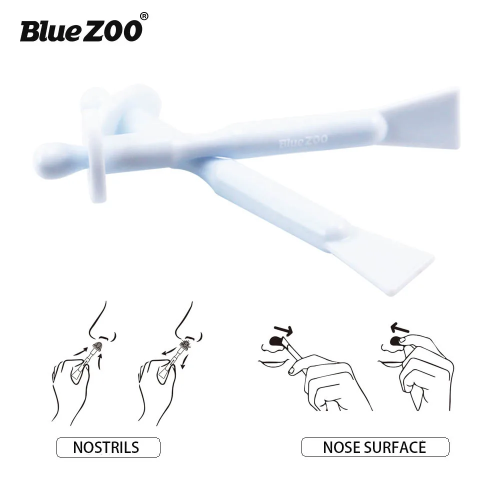 Синий зоопарк воск для волос бобы инструменты двойного использования лицо кисточка для удаления волос Очищение лица волос в носу триммер