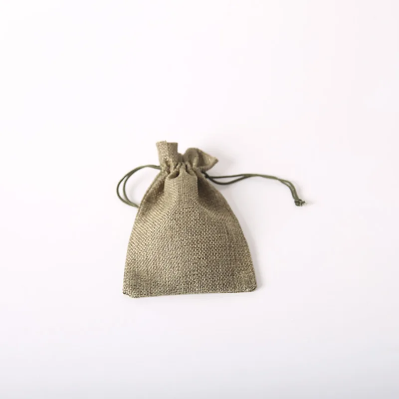 50Pcs/Bag High Quality Fashion Linen Hard Frawstring Bag13x18cm Jewelry Bag Wedding Christmas Gift Pouches Bag Multiple Colour