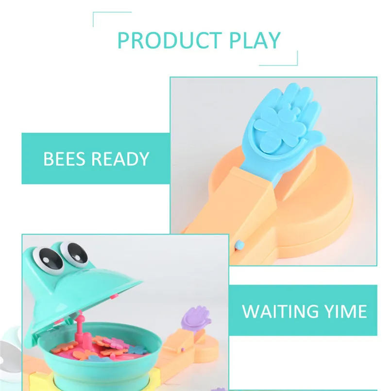 Educational Toy Parent-Child Desktop Interactive Game Feeding Toy Frogs Swallowing Bees Multi-Player Funny Game Toys 40JU27