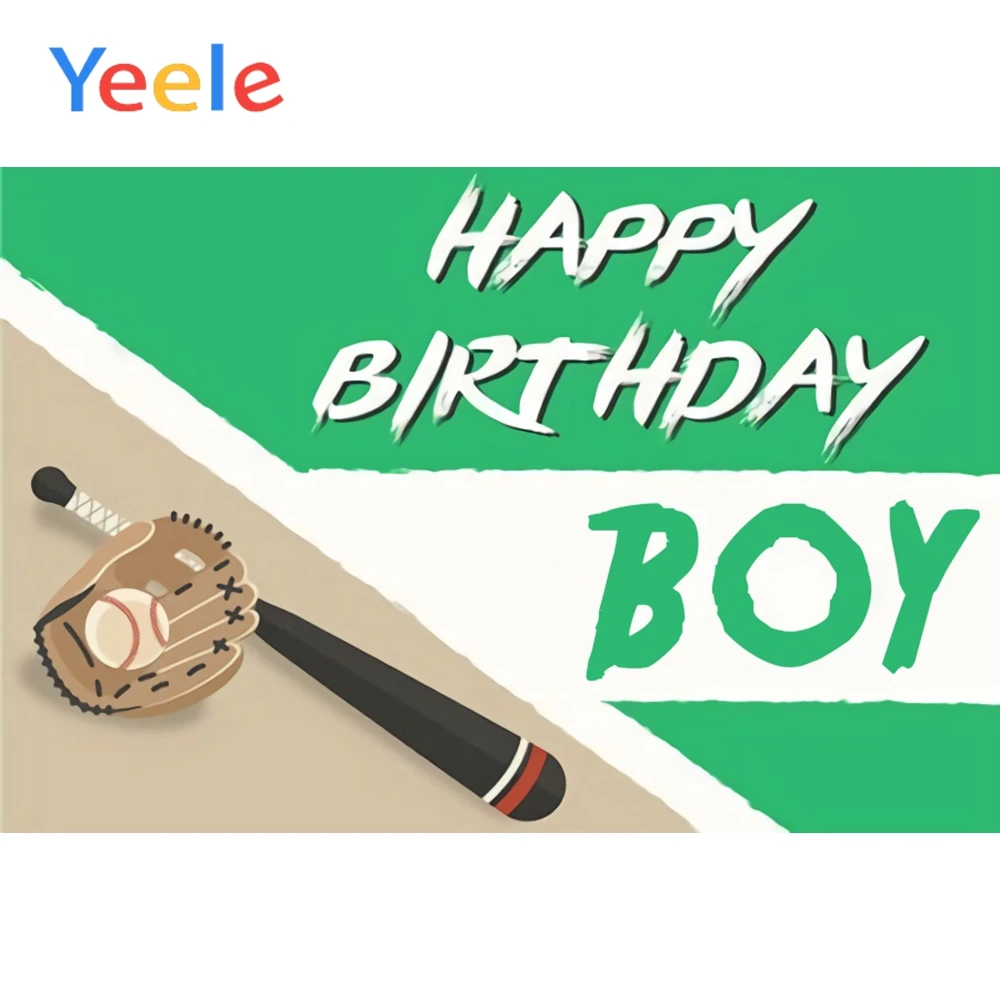 

Yeele Happy Birthday Boy Sports Baseball Party Poster Scene Photography Background Customized Photographic Studio Photo Backdrop