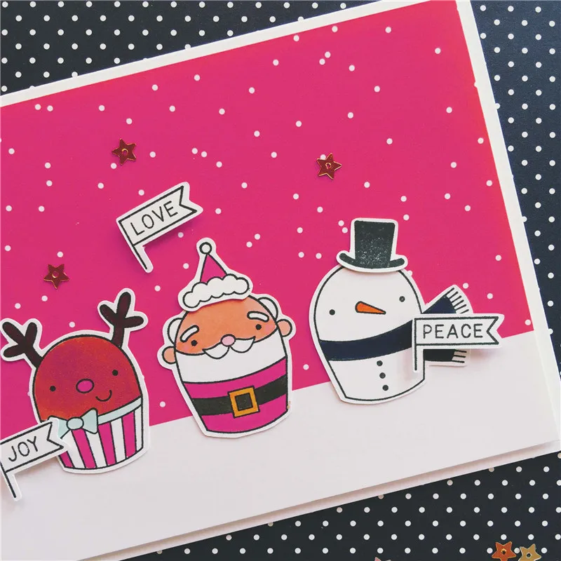 

InLoveArts 17Pc/lot 14*14cm Clear Stamps Scrapbooking New 2018 Card Making Decorative Rubber Clear Stamps Phrases Friend Stamps