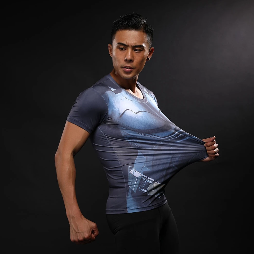 

New Superhero Winter Soldier Bucky Superman Anime 3D T Shirt Fitness Men Crossfit T-Shirt short Sleeve Compression Shirt