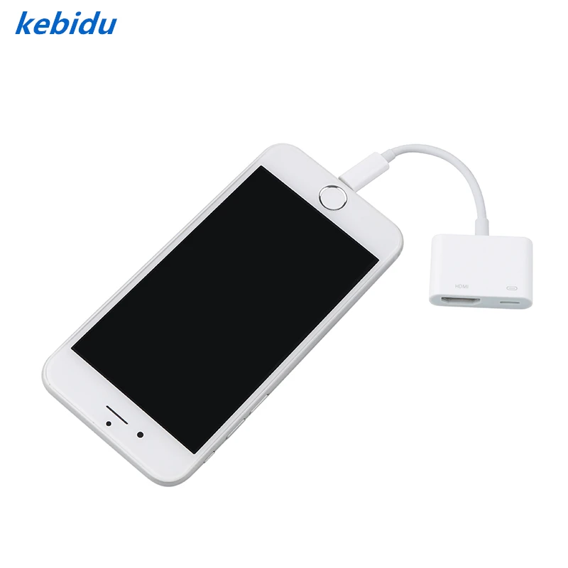 

kebidu 3 in 1 8Pin to HDMI Converter For Lighting to HDMI AV Adapter Converter Adapter Cable for iPhone iPad Audio Video Adapter