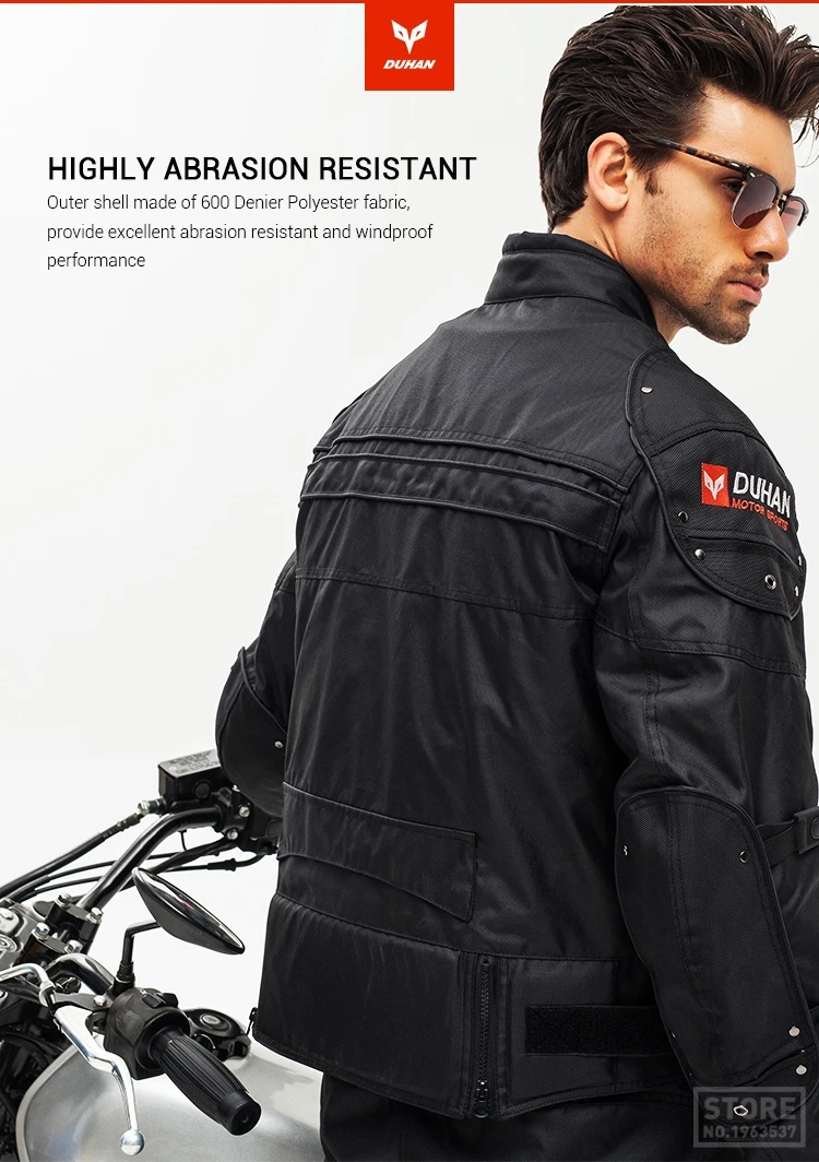 DUHAN мотоциклетная куртка ветрозащитный гоночный костюм защитное снаряжение броня мотоциклетные штаны хип протектор мото одежда
