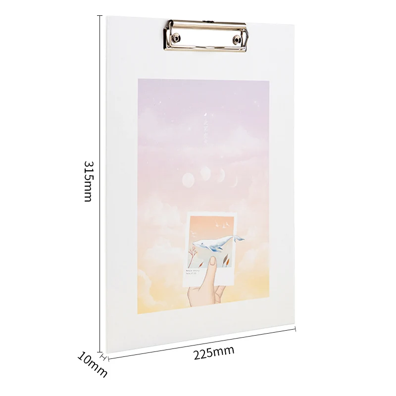 Deli Folder Board A4 Clip Writing Plywood Folding Student Stationery Writing Cardboard Test Paper Menu Folder Office Supplies