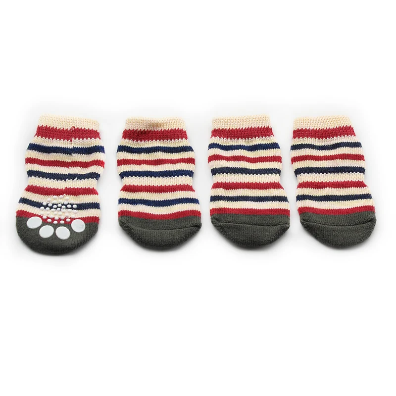 

Armi store Three Color Stripes Classic Dog Sock Dogs Latex Skid-Proof Socks 6081058 Pet Supplies