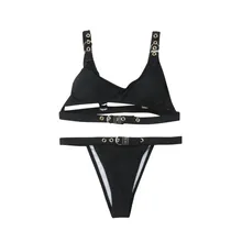 

Women Push-up Padded Bra Bandage Bikini Set Swimsuit Triangle Swimwear 4 Colors