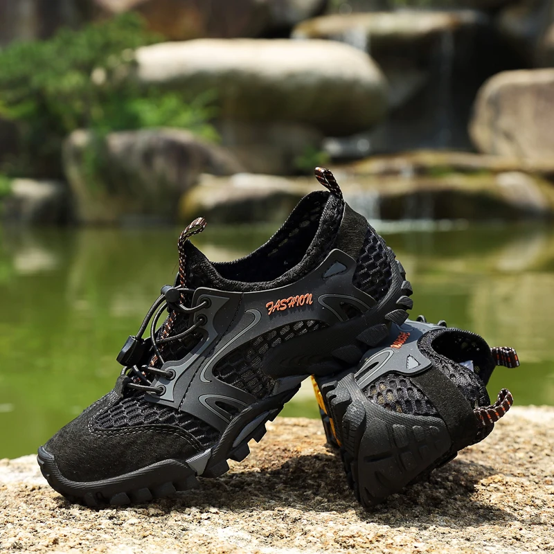 ZUFENG летние мужские треккинговые ботинки на открытом воздухе альпинистские противоскользящие износостойкие треккинговые ботинки дышащая сетка прогулочная обувь