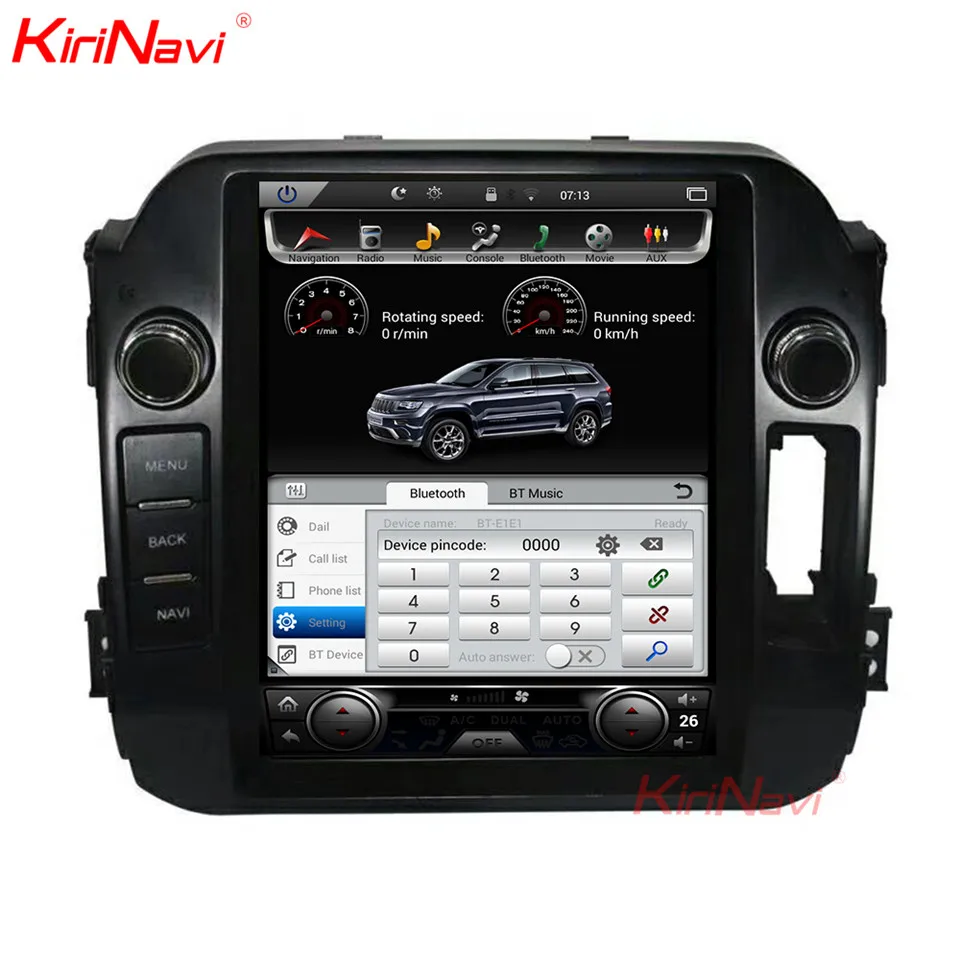 Clearance KiriNavi Vertical Screen Tesla Style 10.4 Inch Android 7.1 Car GPS Navigation DVD Player For Kia Sportage Car Radio 2010-2015 5