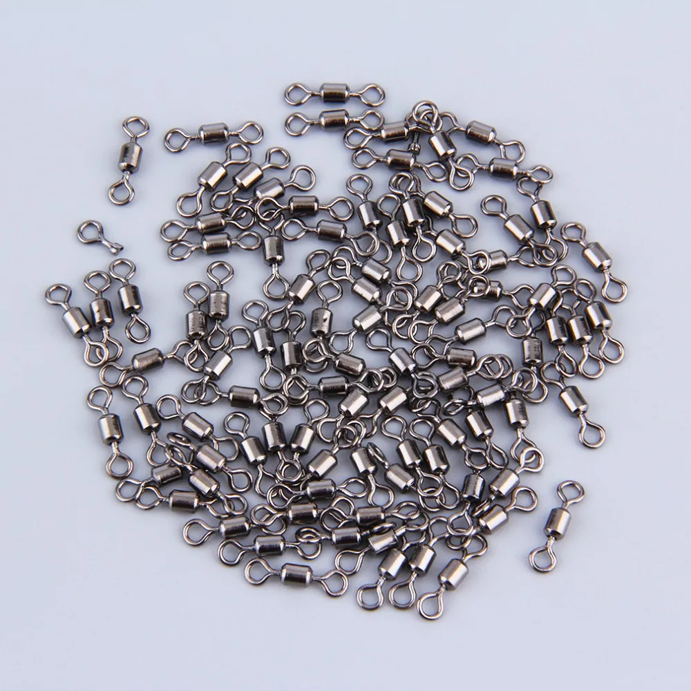 

Lot 100pcs Black Silver Fish Fishing Sharpened Hooks Barb Lure Tackle Bait 8Promotion