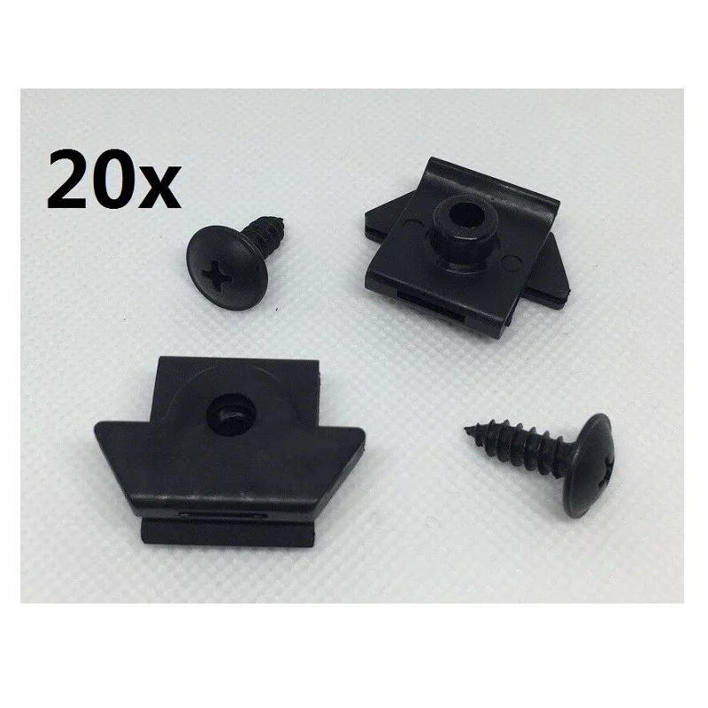 Wings Linings /& Panels 50x Skoda Plastic Nut Grommet for Bumpers Wheel Arches