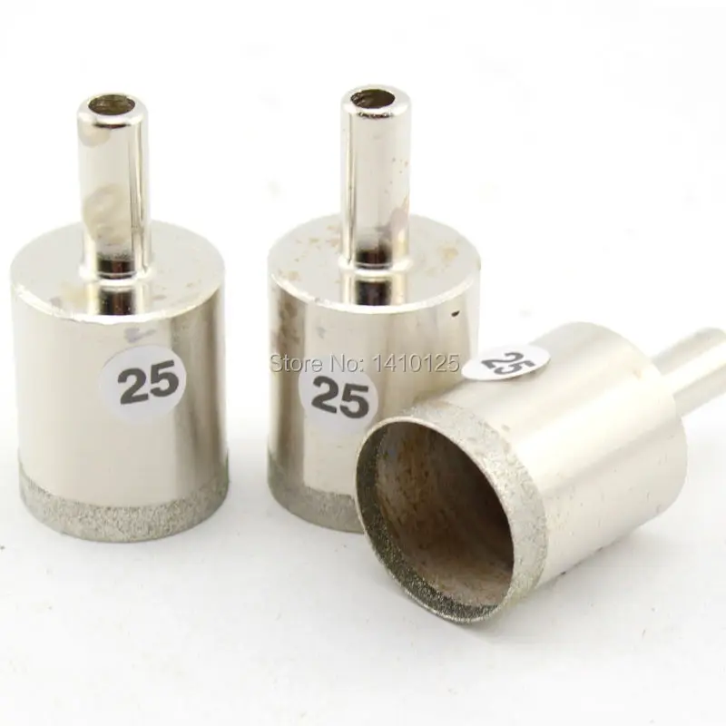 

3Pcs 25mm 1" inch Lapidary Super-thin Diamond Coated Core Drill Bit Hole Saw 0.55mm Rim Save Materials for Jasper Gem Agate Tile