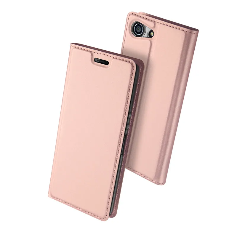Для sony Xperia Ace SO-02L высококачественный чехол Чехол из искусственной кожи с защелкой для sony Xperia Ace бумажник на магните чехол подставка держатель - Цвет: Розовый