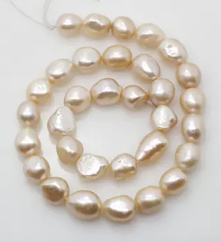 

Miss00319 wholesale lot 5strand 9-10mm*11-12mm pink pearl natural loose beads gem strand 15"long