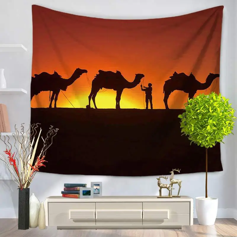 

Polyester Tapestry Printed Desrt Camel 150x130cm 150x200cm Home Decoration Door Hanging Wall Blankets Tapiz Hippie Tapestries