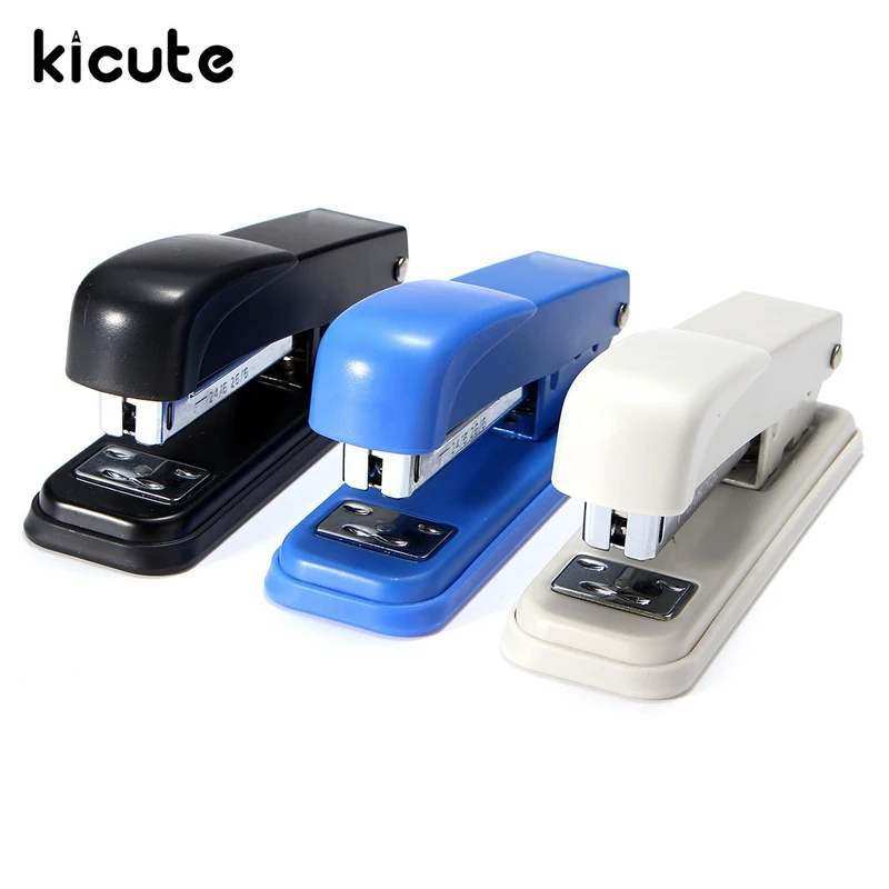 

Kicute Metal Standard Full Strip Stapler Book Paper Stapling Binding Machine Fit For 24/6 26/6 Staples Office School Supply