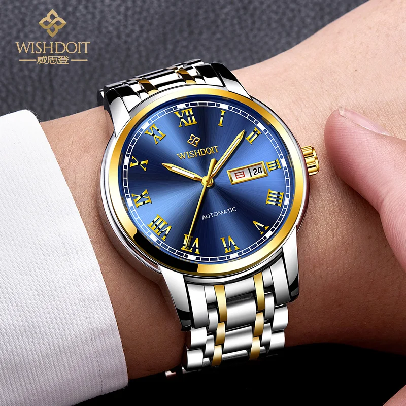 

2018 Men's Watches Top Brand Luxury Fashion Gold Watch Business Men's Automatic Mechanical Watch Sports /Week Man Wristwatches
