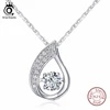 ORSA JOYAUX 100% Sterling Argent 925 Goutte D'eau Pendentif Collier avec Mobile Brillant Zircon Cubique Véritable Argent Bijoux SN41 ► Photo 1/6