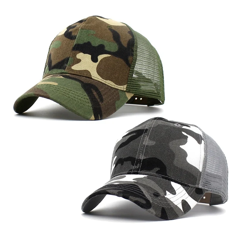 1PC 2018 Snow Camo Baseball Caps Men Summer Mesh Cap Camouflage Hat For