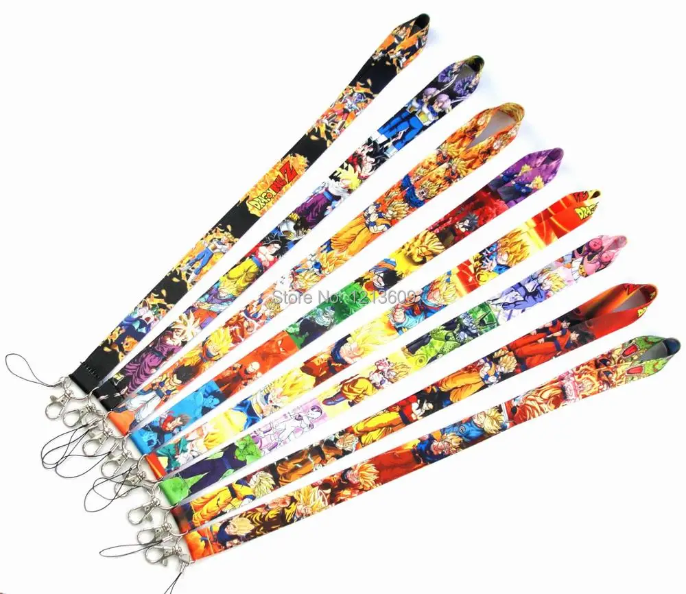 

1 PCS DRAGON BALL Z key lanyards id badge holder keychain straps for mobile phone Free Shipping