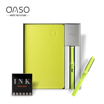 

OASO S007 High-end Fountain Pen Set with Notebook and Ink Cartridge Hollow Clip 0.38mm 0.5mm Student Business Gift Pen Set